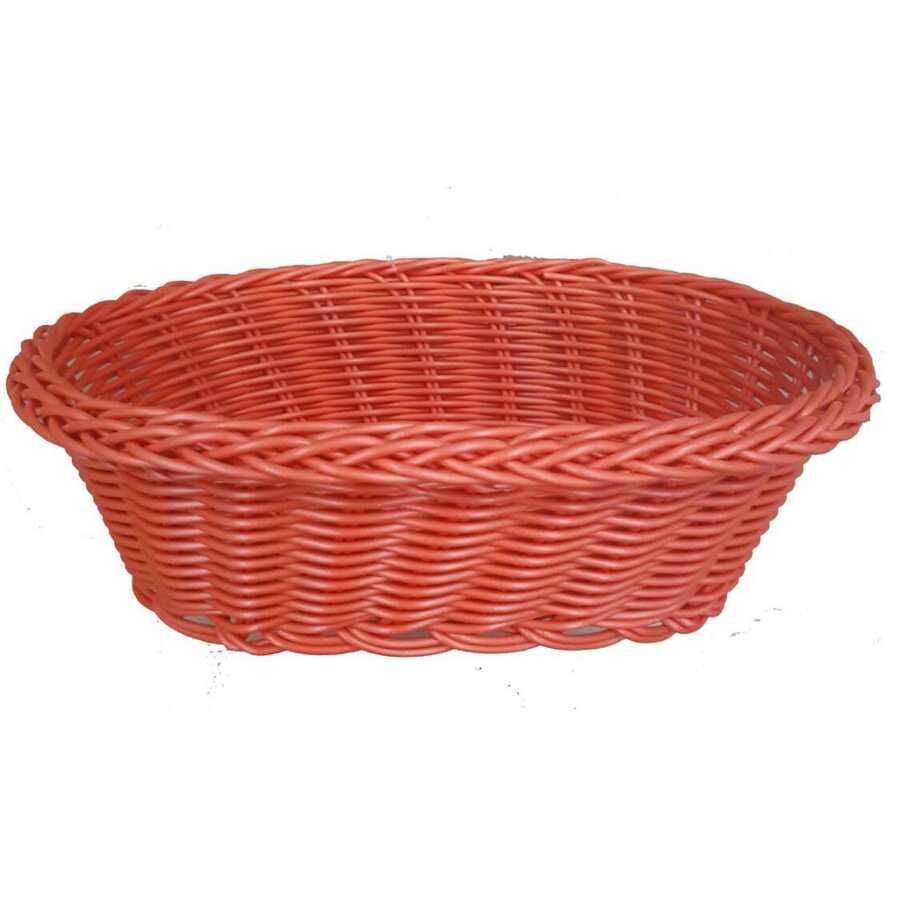 İnce Oval Ekmek Sepet 24*17*7 Cm Kırmızı (İpls-24Ok)