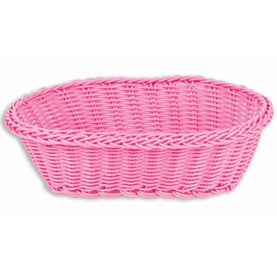 İnce Oval Ekmek Sepet 24*17*7 Cm Pembe (İpls-24Op)
