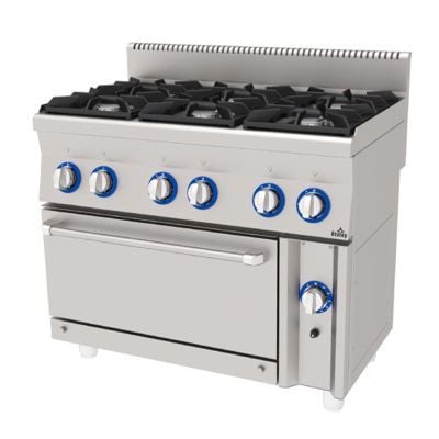Atalay Gazlı Kuzine 6 Bekli 1000X600X850 Mm, Agk-1060 600 Seri Snack Pişiriciler Atalay E Agk-1060