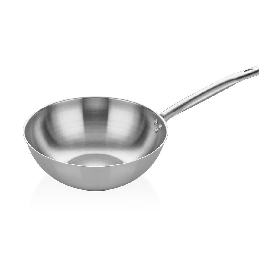 Altınbaşak Çelik Wok Tava Paslanmaz Sap 28 cm