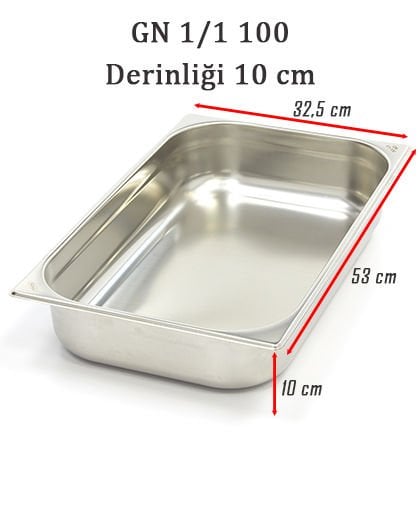 Kayalar Gastronom Küvet - GN 1/1-100 mm