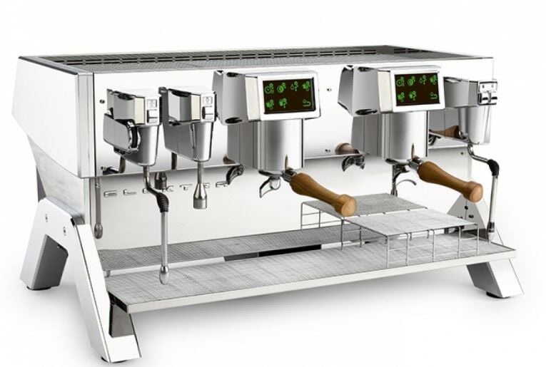 Elektra indie Automatic Espresso Coffee Machine with Double Spoon, INOX