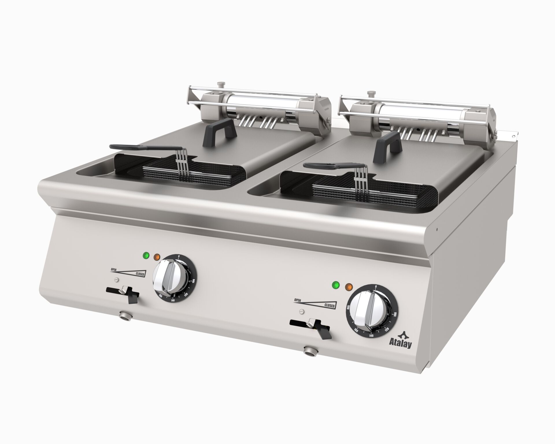 Atalay Fritöz Setüstü Çift Sepet 800X730X300 Mm. Elk., Aef-873 700 Seri Pişiriciler Atalay Aef-873