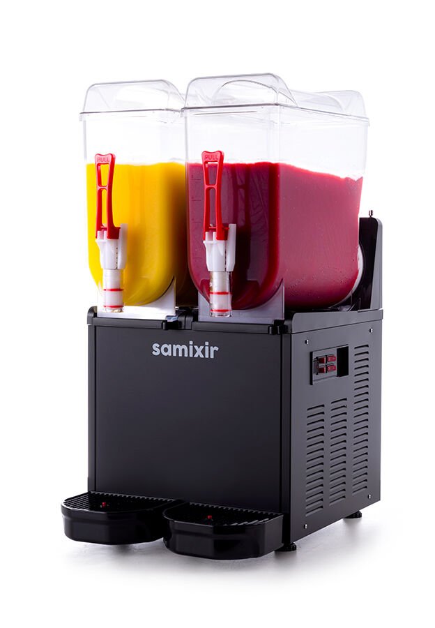 Samixir SLUSH24.B Slush Twin Buzlu İçecek Dispanseri - 12+12 Lt- Siyah