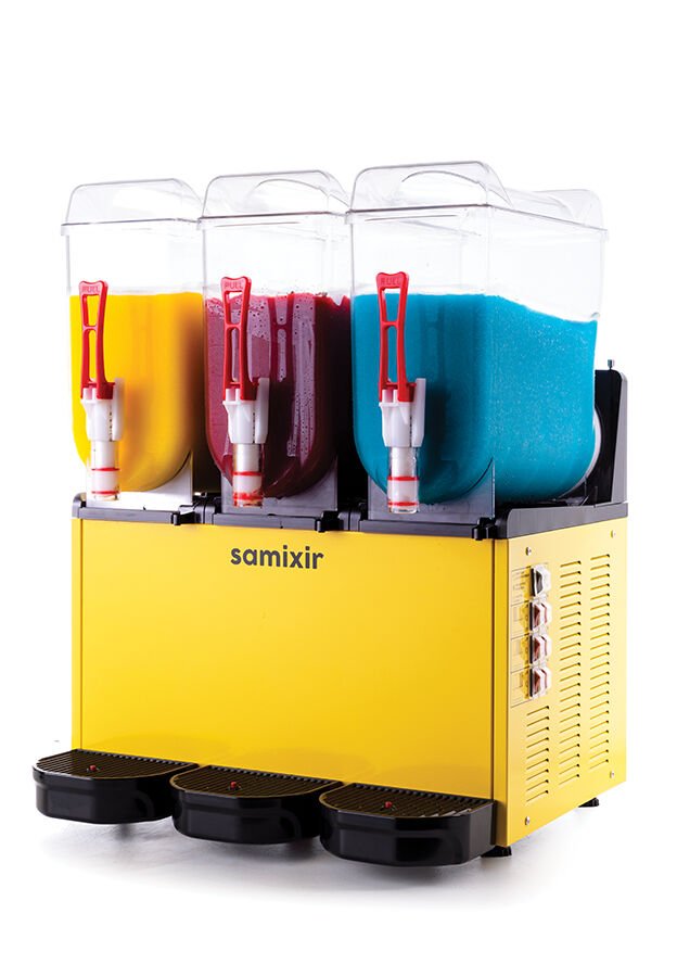 Samixir SLUSH36.Y Slush Triple Buzlu İçecek Dispanseri - 12+12+12 Lt- Sarı