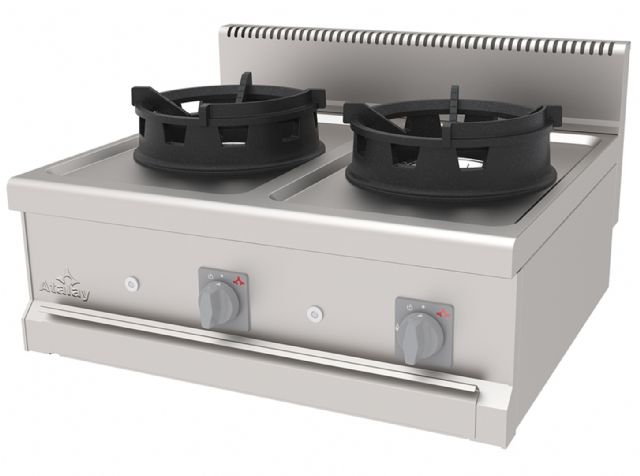 Atalay Wok Ocak Setüstü Çift Bekli 800X700X300 Mm. Gazlı., Awo-870 700 Seri Pişiriciler Atalay Awo-870
