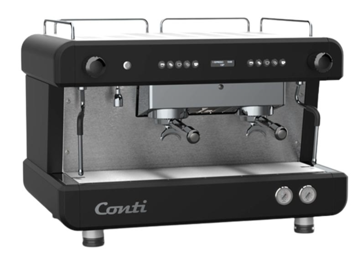 Conti Monaco - CC202 DTC Tam Otomatik Espresso Kahve Makinesi, İki Gruplu, Tall Cup, Siyah