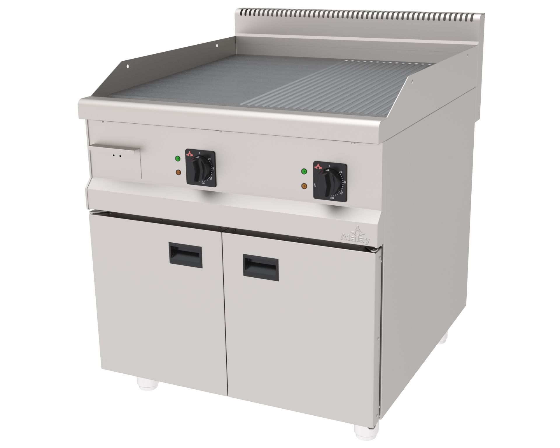 ATALAY GRILL WITH CABINET SEMI CORRUGATED SEMI FLAT 800x900x850 mm. ELK., AEI-890 ND 900 Series Cookers ATALAY AEI-890 ND