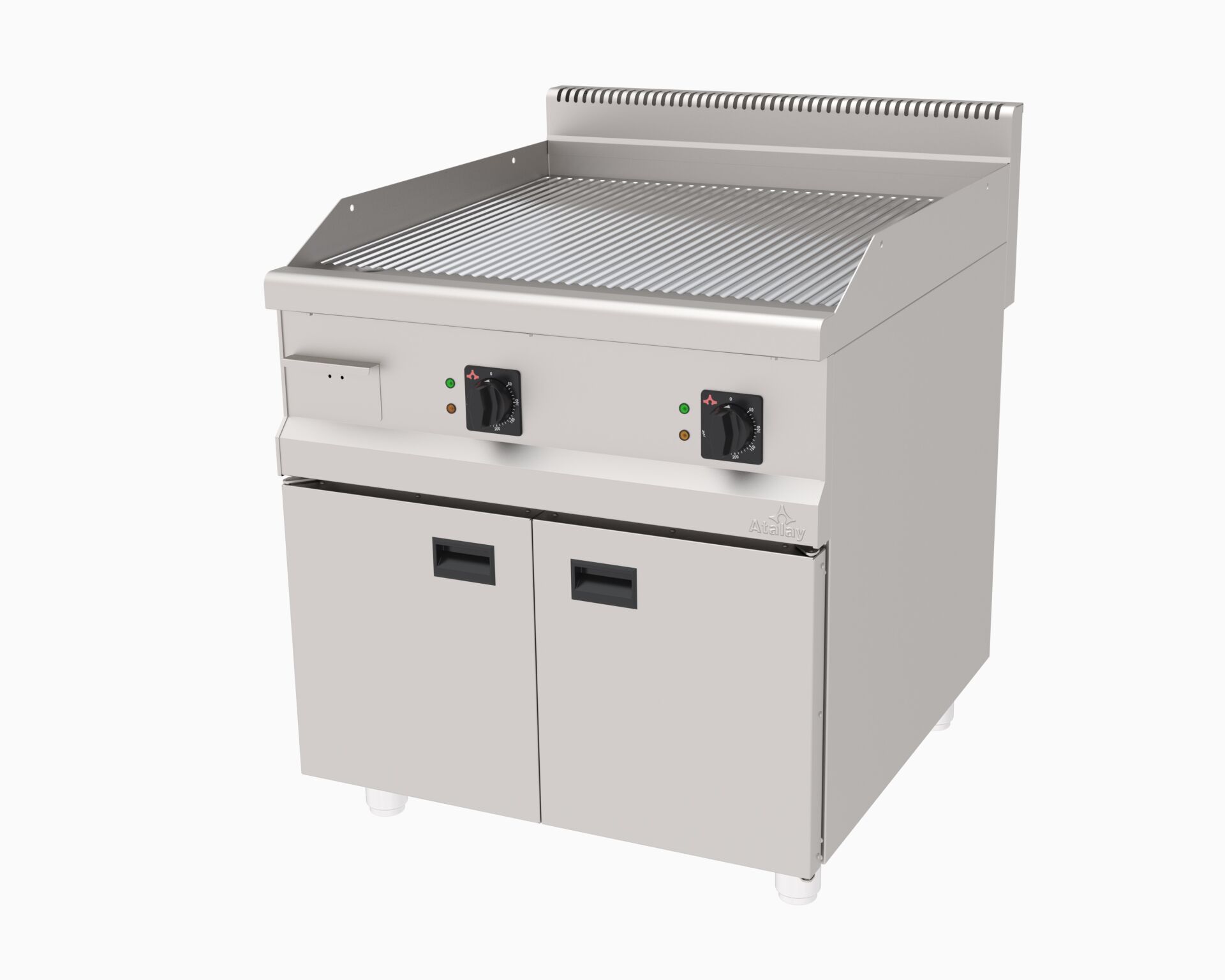 Atalay Izgara Dolaplı Oluklu Krom 800X900X850 Mm. Elk., Aeı-890 N Cr 900 Seri Pişiriciler Atalay Aeı-890 N Cr