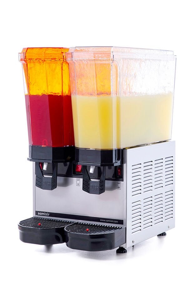 Samixir 40.SSI Classic Twin Sherbet + Sherbet Cold Drink Dispenser - Inox