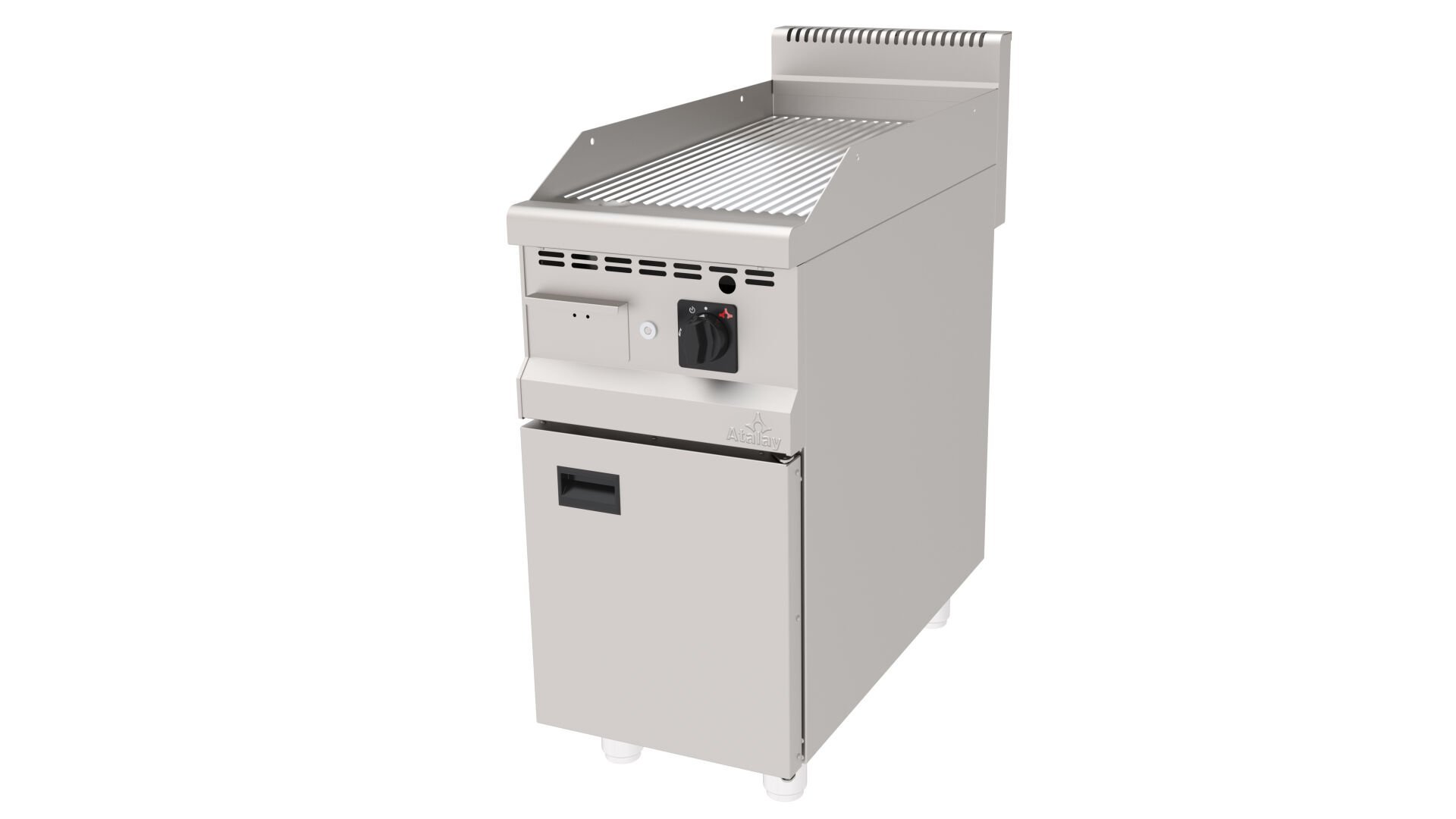 Atalay Izgara Dolaplı Oluklu Krom 400X900X850 Mm. Gazlı., AGI-490 N CR, 900 Seri Pişiriciler