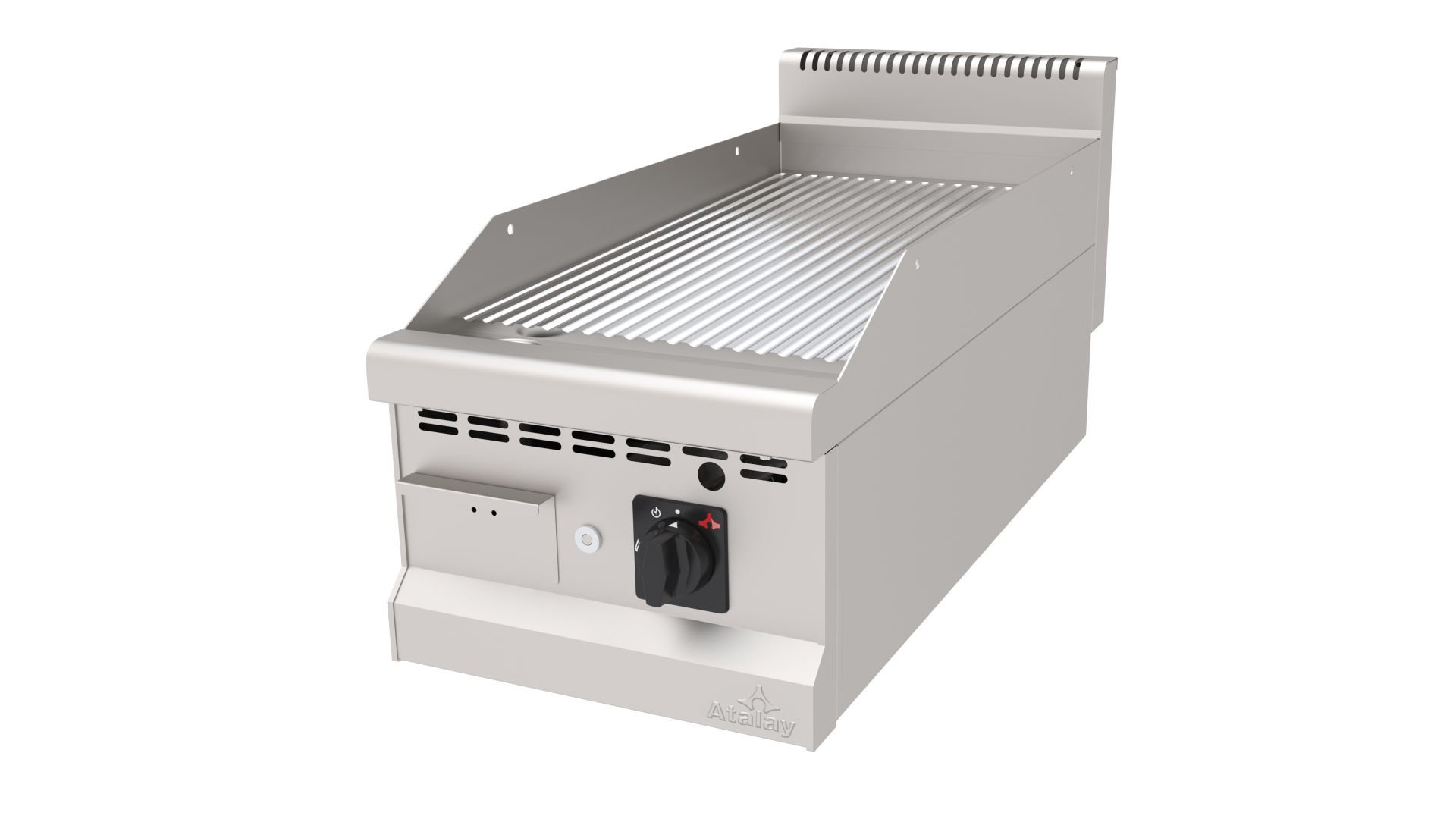 ATALAY GRILL STOCK CORRUGATED CHROME 400x900x300 mm. GAS., AGI-490 NS CR 900 Series Cookers ATALAY AGI-490 NS CR