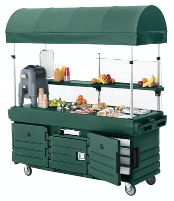 Cambro KVC854C CAMKIOSK 4P Gölgelikli Ticari Otomat Arabası