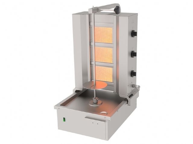 ATALAY Doner Kebab Cooker with 3 RADIANS، BOTTOM MOTOR، GAS.، ADG-3 A Doner Kebab Cookers ATALAY ADG-3 A