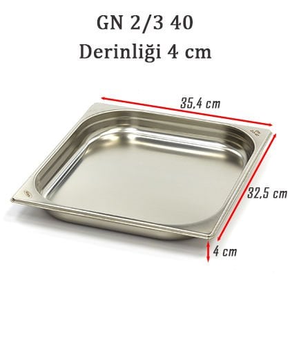 Kayalar Gastronom Küvet, GN 2/3-40 mm