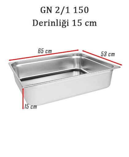 Kayalar Gastronom Küvet, GN 2/1-150 mm