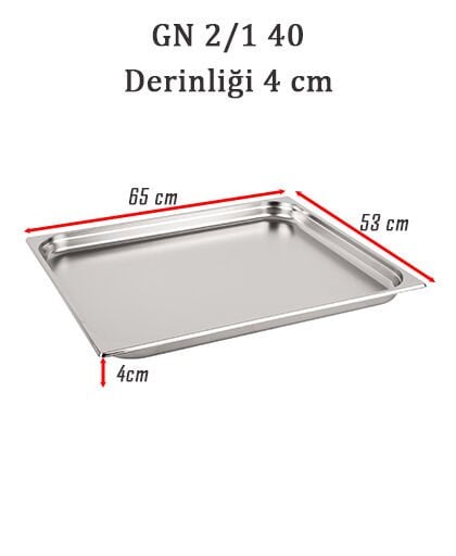 Kayalar Gastronom Küvet, GN 2/1-40 mm