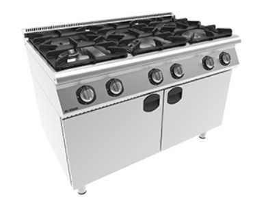 فرن غاز انوكسان مع خزانة ، 6 شعلة ، INO-7KG30