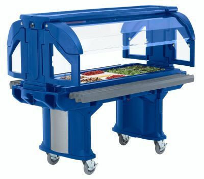Cambro VBRHD6 Standart Boy ve Yüksek Yoğunluk, Tekerlekli VERSA Bar 183 CM - Mavi