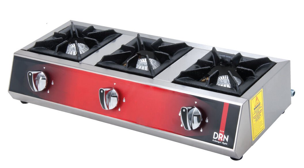 DRN Set Üstü Mini Ocak, Üçlü, Doğalgazlı, DRNMO-3