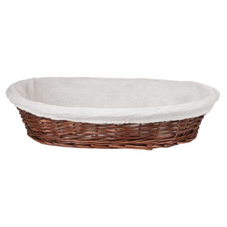 Hasır Bezli Oval Ekmek Sepet 32 Cm (Eso-32R)