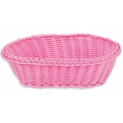 İnce Oval Ekmek Sepet 24*17*7 Cm Pembe (İpls-24Op)
