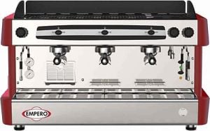 Empero Capuccino Ve Espresso Makinesi 3 Gruplu Kırmızı EMP.CPC.3GR
