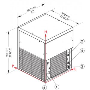 Brema- Granular Ice Machine, Without Hopper TM 450 440 kg