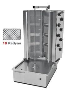 Empero EMP.DN.152-Y Gazlı Döner Ocağı Alt Kızaklı V Motor Tipi 10 Radyanlı