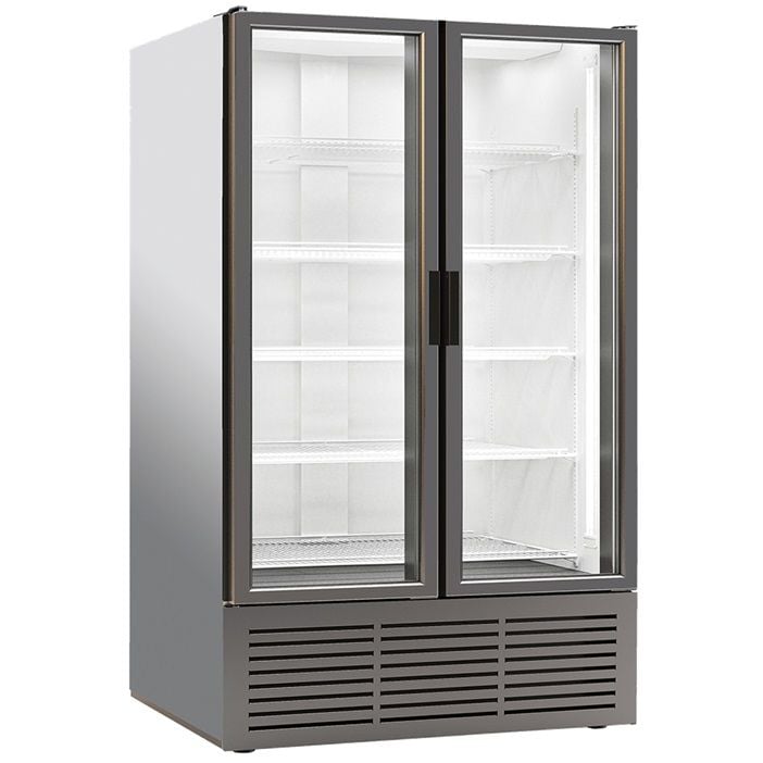 Cold-Era Çift Çarpa Kapılı, Kanopisiz Şişe Soğutucu - CL1300 HD - Siyah Renk