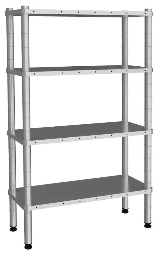 Empero Flat Top Stacking Rack, 4 Tiers EMP.D.3.61107-18-4, 610X1070X1800, 304 Quality