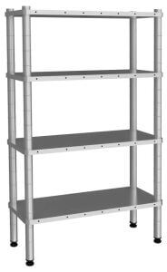Empero Flat Top Stacking Rack, 4 Tiers EMP.D.3.61107-18-4, 610X1070X1800, 304 Quality