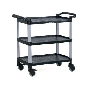 Plastik Servis Arabası 3 Katlı Açık, Smooth