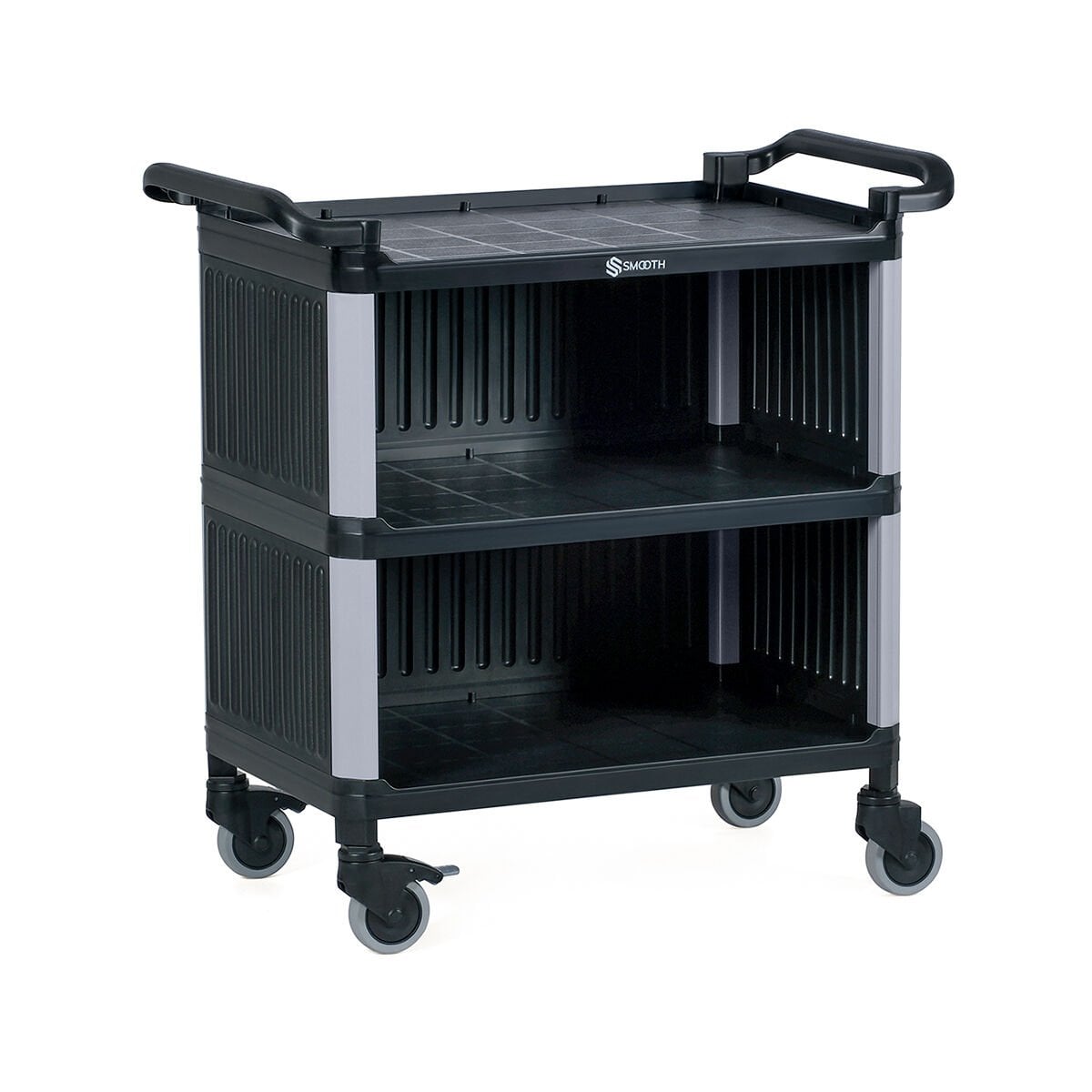 Plastik Servis Arabası 3 Katlı Kapalı, Smooth
