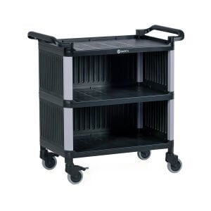 Plastik Servis Arabası 3 Katlı Kapalı, Smooth