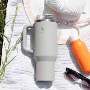 Lurch - “Big Cup” 1.2 L Granit Gri, Paslanmaz Çelik Termos - Uzatılabilir Pipetli, Çift Cidarlı, Sızdırmaz - 240878