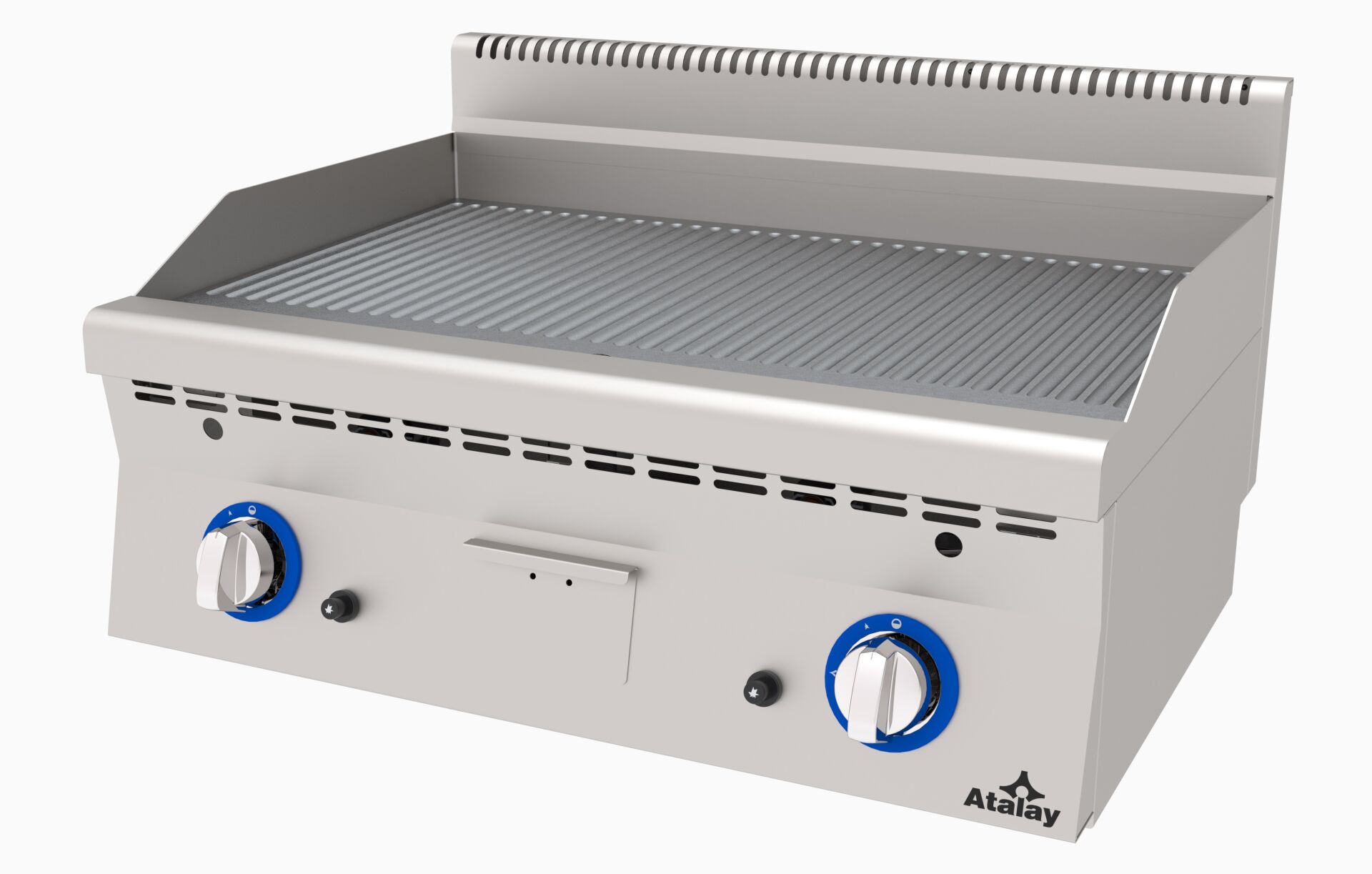 Atalay Gazlı Izgara Setüstü Oluklu Krom 800X600X300 Mm, Agı-860 N Cr 600 Seri Snack Pişiriciler   Atalay E Agı-860 N Cr