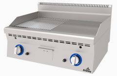 Atalay Gazlı Izgara Setüstü Yarı Oluklu Yarı Düz Krom 800X600X300 Mm, Agı-860 Nd Cr 600 Seri Snack Pişiriciler   Atalay E Agı-860 Nd Cr