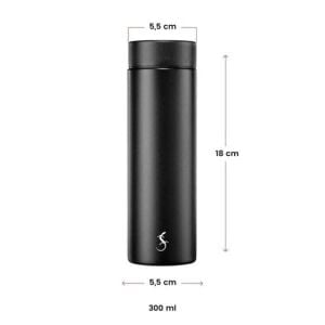 Lurch - Mini Termos 300 ml Granit Gri, Paslanmaz Çelik - Çift Cidarlı, Sızdırmaz - 270972