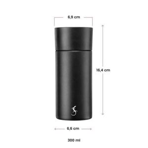 Lurch - 360° EDS Termos 300 ml Mat Siyah, Paslanmaz Çelik - Çift Cidarlı, Sızdırmaz - 270986