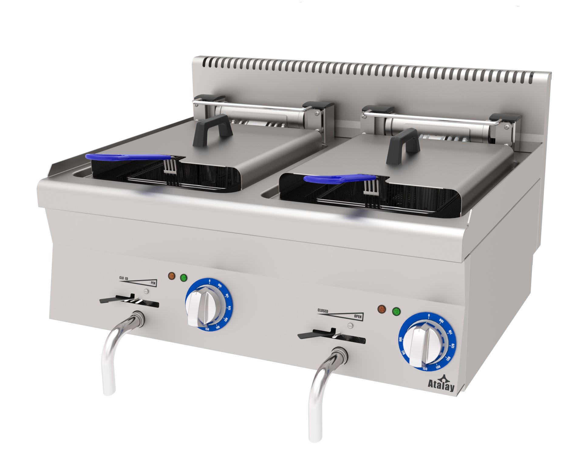 Atalay Fritöz Setüstü Çift Sepet 800X600X300 Mm. Elk., Aef-860 600 Seri Snack Pişiriciler   Atalay E Aef-860