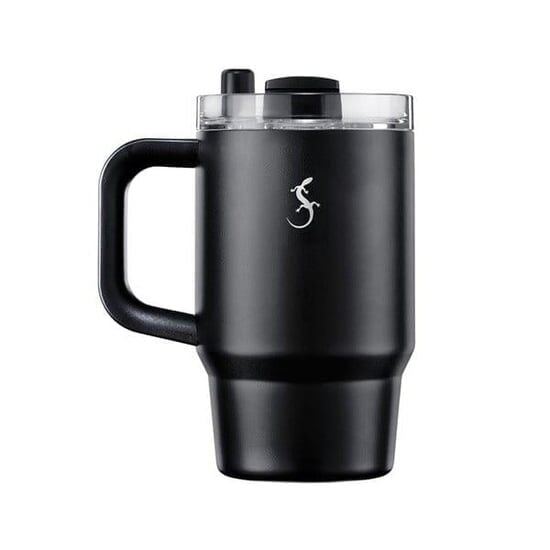 Lurch - “Big Cup” 0.8 L Mat Siyah, Paslanmaz Çelik Termos - Uzatılabilir Pipetli, Çift Cidarlı, Sızdırmaz - 270977
