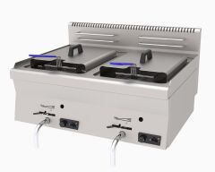 Atalay Gazlı Fritöz Setüstü Çift Sepet 800X600X300 Mm., Agf-860 600 Seri Snack Pişiriciler   Atalay E Agf-860