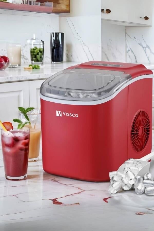 Vosco Eko Set Üstü Buz Makinesi 12 Kg Kırmızı