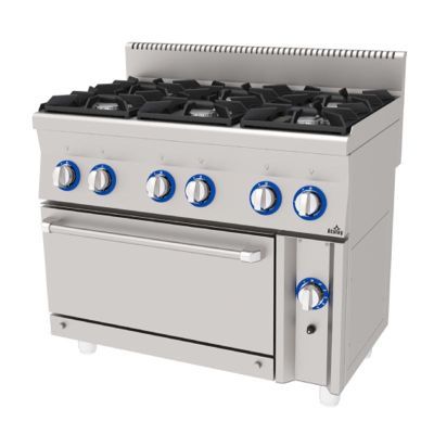 Atalay Gazlı Kuzine 6 Bekli 1000X600X850 Mm, Agk-1060 600 Seri Snack Pişiriciler   Atalay E Agk-1060