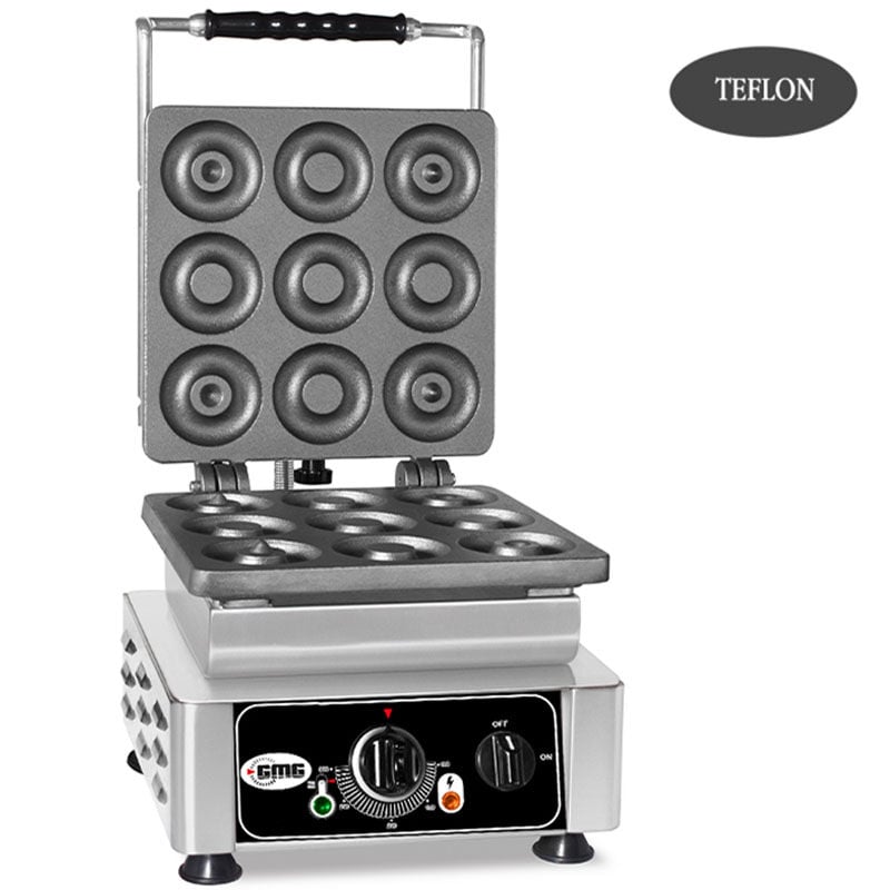 Gmg WE 09 Donut Waffle Makinesi Tekli Değiştirilebilir Plakalı Teflon