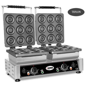 Gmg WE 29 Donut Waffle Makinesi Çiftli Değiştirilebilir Plakalı Teflon