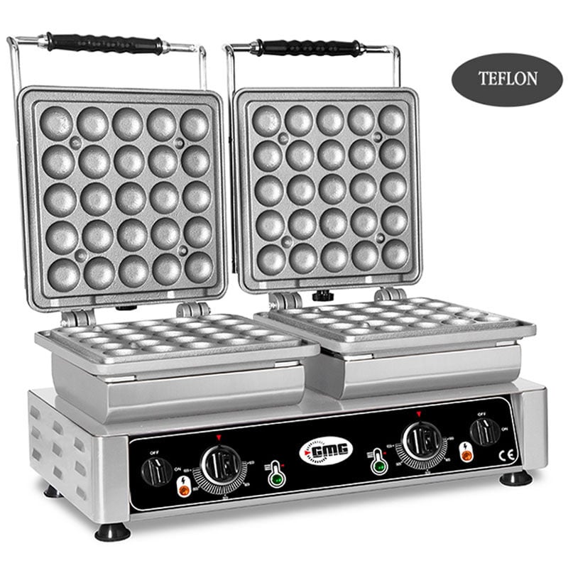 Gmg WE 27 L Lokmia L Waffle Makinesi Çiftli Değiştirilebilir Plakalı Teflon