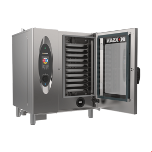 İNOKSAN INO-FBG 10T İnosmart Dokunmatik Gazlı Kombi Fırın (16,1 kW) - 10 Tepsi GN 1/1, Katlı Pişirme Özellikli