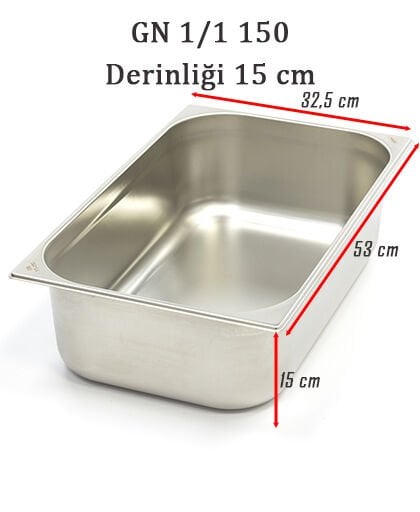 Kayalar Gastronom Küvet - GN 1/1-150 mm
